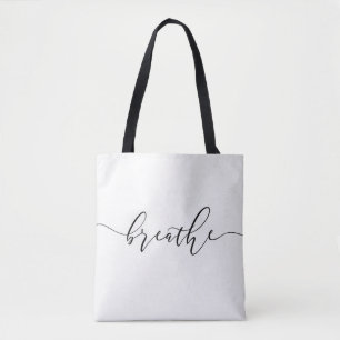 Tote Bag Respire la méditation Yoga Minimaliste