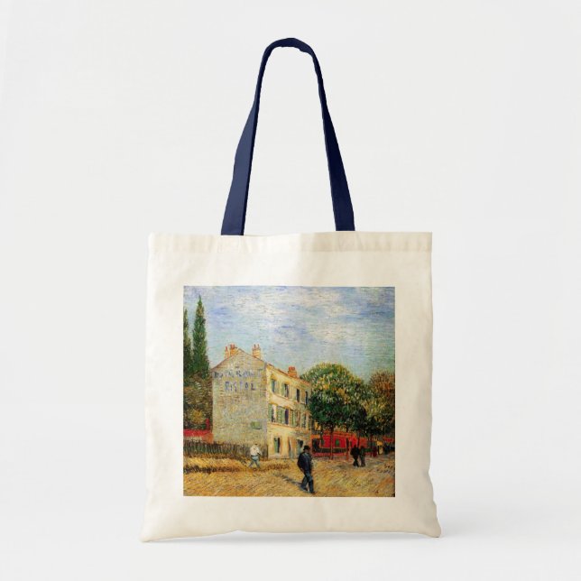 Tote Bag Restaurant Rispal à Asnieres par Vincent van Gogh (Devant)