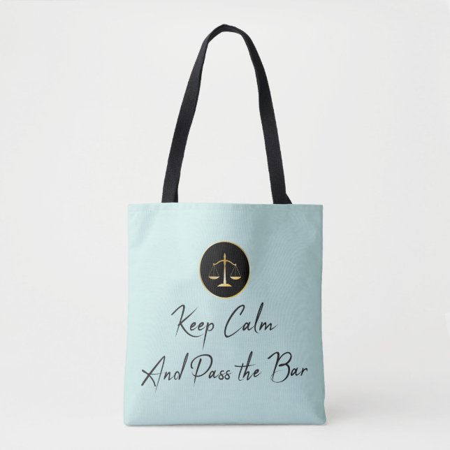 Tote Bag Reste Calme ! Passez le Bar. (Devant)