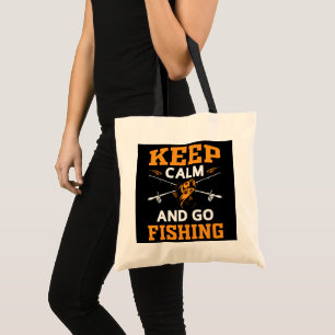 Tote Bag Restez Calme Et Allez Pêcher