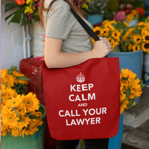 Tote Bag Restez calme et appelez votre avocat