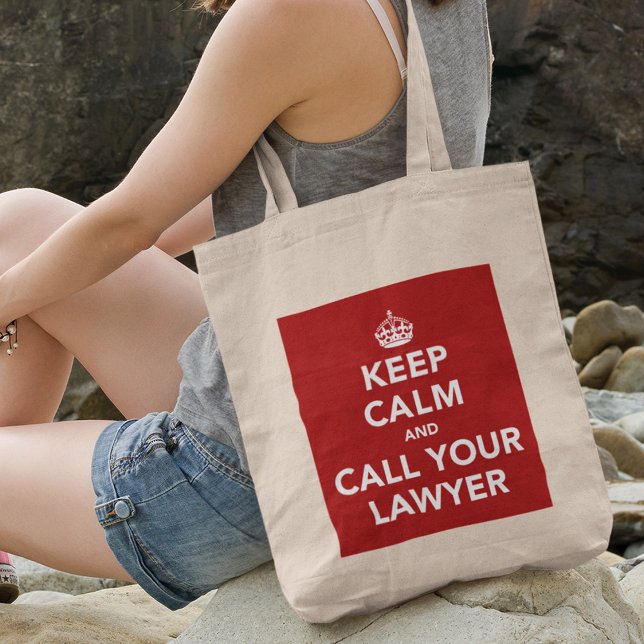 Tote Bag Restez calme et appelez votre avocat (Créateur téléchargé)