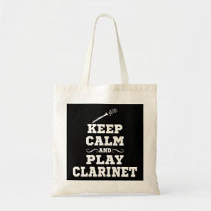 Tote Bag Restez Calme Et Jouez Clarinet Chemise Drôle Clari