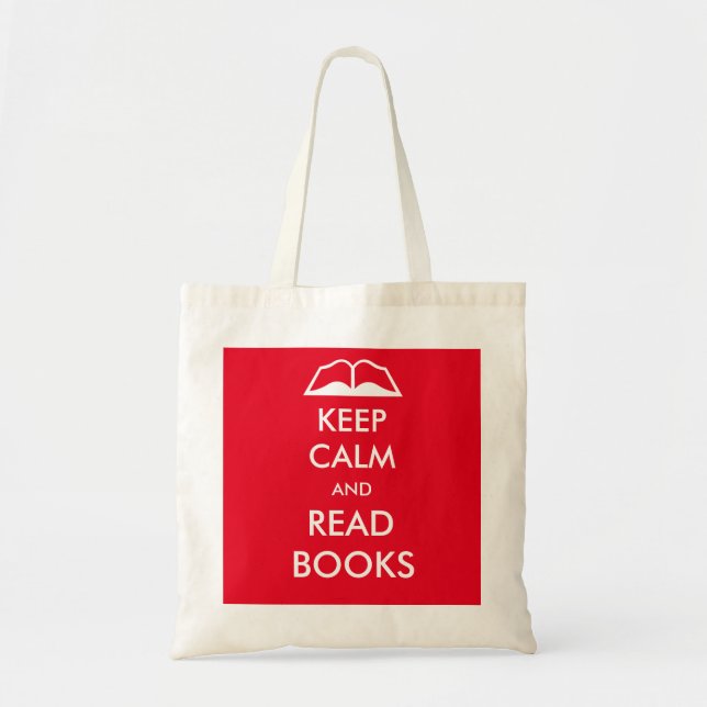 Tote Bag Restez calme et lisez des livres (Devant)