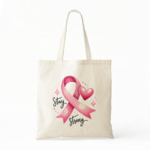 Restez fort en ruban rose