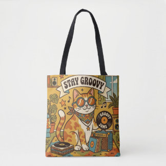 Tote Bag RESTEZ GROOVY | Amateur d'animaux | Bohème