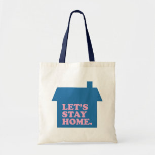 Tote Bag Restons à la maison Bleu