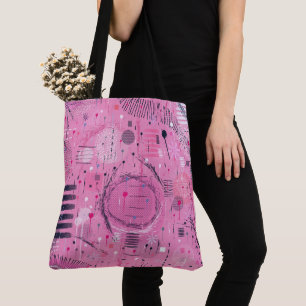 Tote Bag Résumé d'art de sundae à la fraise