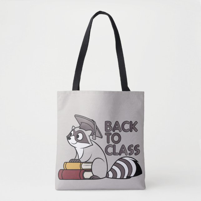 Tote Bag Retour à la classe 2025 Raccoon Design (Devant)