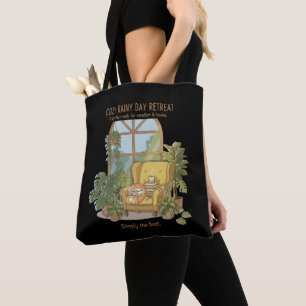 Tote Bag Retraite confortable de jour de pluie   Joli chat 