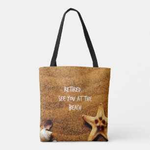 Tote Bag Retraité...Coquillages à la conception de la plage
