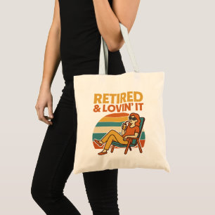Tote Bag Retraité & l'adorant Rétro Coucher de soleil Drôle