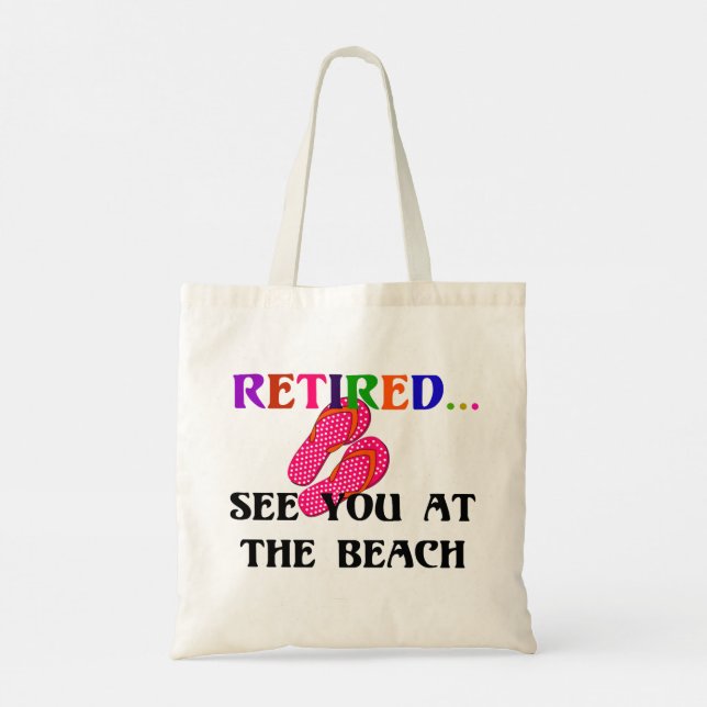 Tote Bag Retraité - Voir à la plage (Dos)
