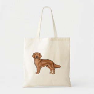 Tote Bag Retriever doré rouge acajou Chien de dessin animé 