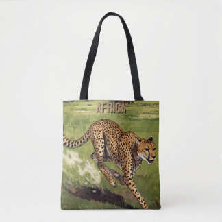 Tote Bag Rétro Afrique Guépard Scénique