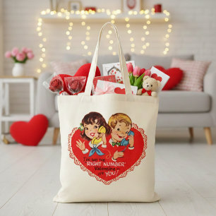 Tote Bag Retro années 1950 Garçon Fille Vintage Saint Valen