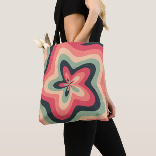 Tote Bag Retro Bloom Swirl