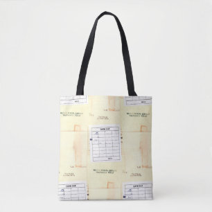 Tote Bag Rétro carte due de date de livre de bibliothèque