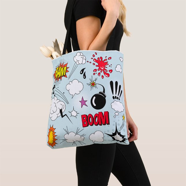 Tote Bag Retro Comic Explosion Pop Art (Créateur téléchargé)
