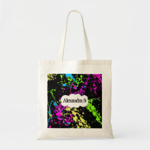 Tote Bag Rétro éclaboussure au néon fraîche de peinture