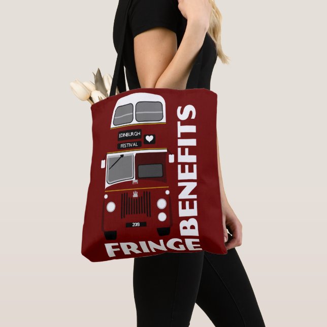 Tote Bag Retro edinburgh Festival Fringe Double Decker Bus (De près)