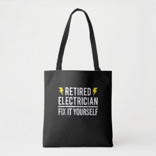 Tote Bag Rétro Electrician Fix It Yourself Funny Venin