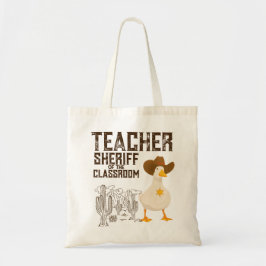 Tote Bag Retro Enseignant Retour à l'école Sheriff Funny Go