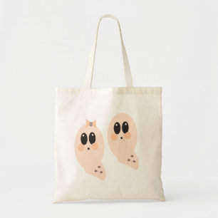 Tote Bag Retro Fille fantôme Halloween Trick ou Traiter bon