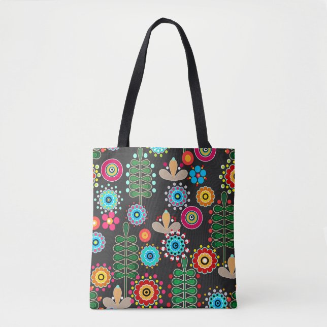 Tote Bag Rétro, Flower Patch (Devant)