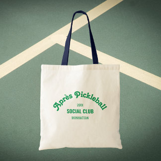 Tote Bag Retro Green Après Pickle Ball Social Club