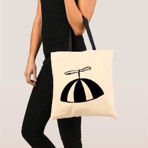 Tote Bag Retro hélice Beanie Whimsical noir et blanc