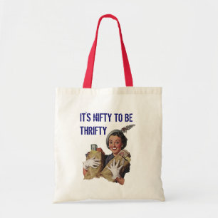 TOTE BAG RÉTRO LE COUPEUR DE COUPONS-PRIMES HEUREUX MET EN