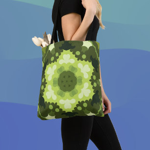Tote Bag Retro Mandala Green