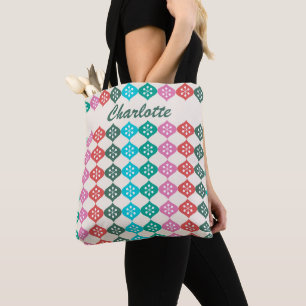 Tote Bag Retro Mid Mod Motif atomique coloré Personnalisé