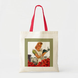 TOTE BAG RÉTRO MISE EN BOÎTE DE CONSERVATEUR DE MAISON DE