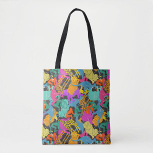 Tote Bag Rétro motif animal de silhouettes