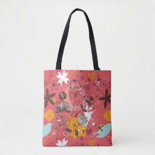 Tote Bag Rétro motif floral 4