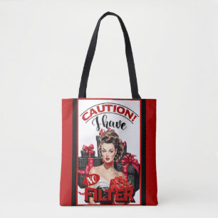 Tote Bag Retro Noël Sans Filtre Pinup