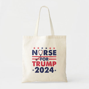 Tote Bag Retro Nurses For Trump 2024 America Stars Drapeau 