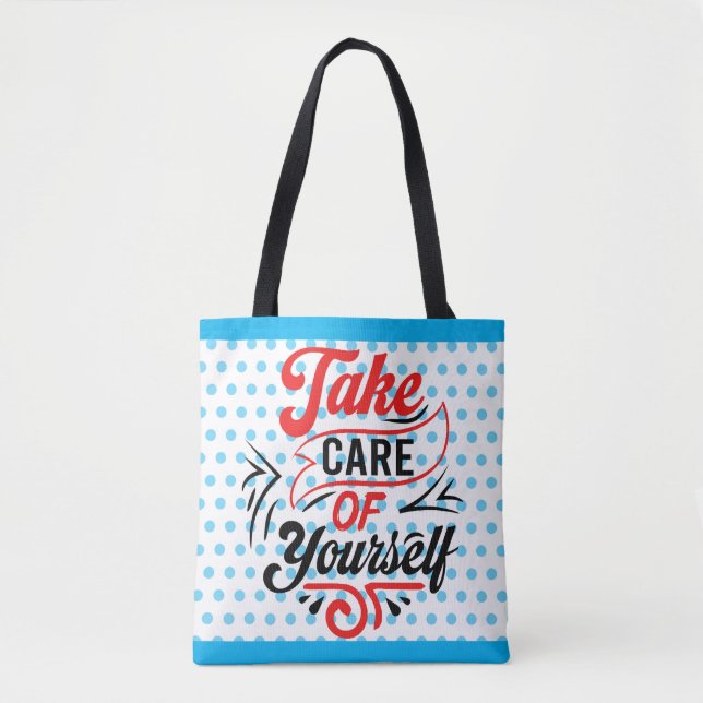 Tote Bag Retro Prenez soin de vous (Devant)