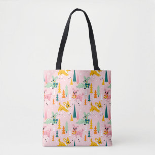 Tote Bag Retro Reindeer Wonderland Motif de vacances