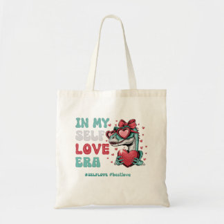 Tote Bag Retro Saint Valentin amour de soi Dinosauru