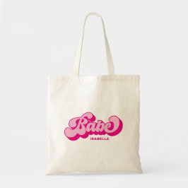 Tote Bag Rétro Style Bébé Demoiselle D'Honneur Rose Chaud P