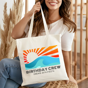 Tote Bag Retro Sunset 20th 30th 40th 50th 60 Birthday Crew