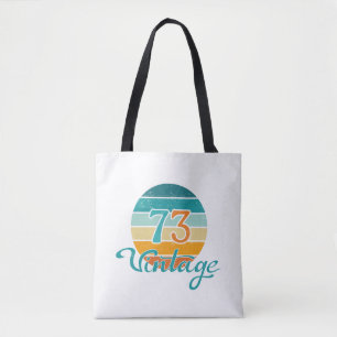 Tote Bag Retro Sunset 73 Vintage en détresse