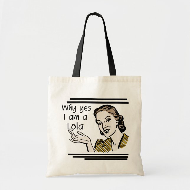 Tote Bag Rétro T-shirts et cadeaux de Lola (Devant)