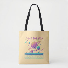 Tote Bag Retro Vaporwave Planets Synthwave