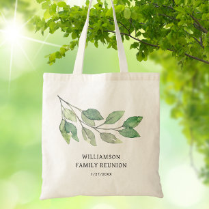 Tote Bag Réunion de famille Vert Personnalisé