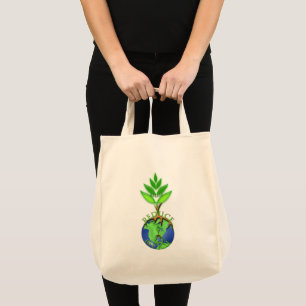 Tote Bag Réutiliser Réduire l'arbre de récupération Globe t