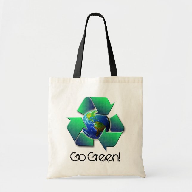 Tote Bag Réutilisez la terre, devenez écolo ! - fourre-tout (Devant)